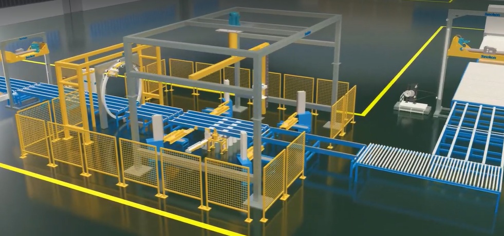 建材行業(yè)全自動包裝碼垛系統(tǒng)
